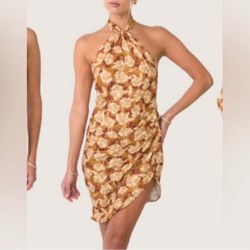 Resa Floral Halter Neck Dress